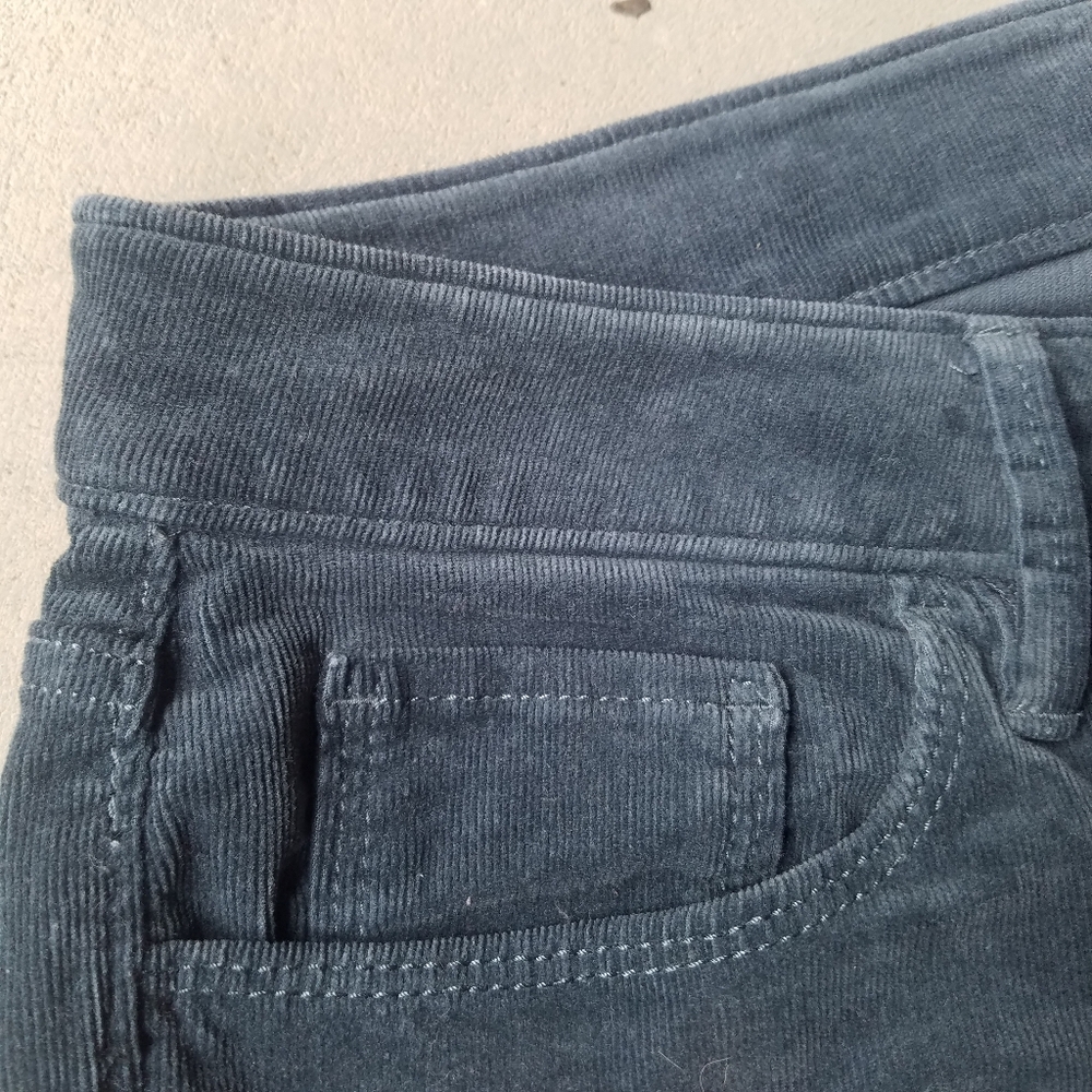 LOFT Ann Taylor Curvey Skinny Blue Corduroy Pants | Essential Fitted Autumn Look - Picture 7 of 10